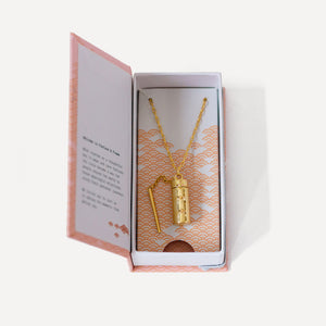 Capsule + Wand Locket - Gold